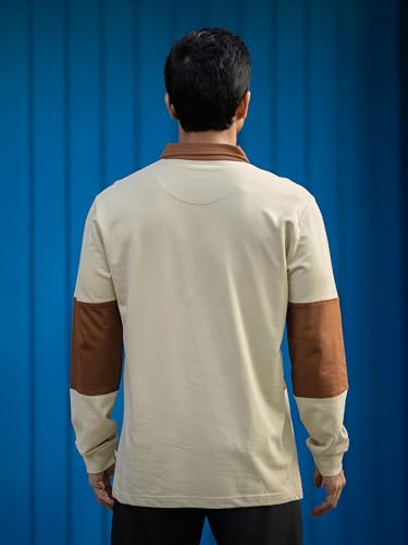 Image of Maniac || Mens || Color Block || Polo Neck || Full Sleeve || Cotton || T-Shirt