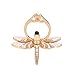 Nurbo Cute Dragonfly Shape Phone Ring 360 Degree Rotating Ring Grip Anti Drop Finger Holder for iPhone iPad and All Cellphone (White+Black)