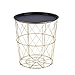 nowoczesny Stoliki kawowe Kreatywny Nordic Coffee Stol Gold Iron Metalowy Stolik do Kawy Kosz Kosz Herbata Owoc Snack Board Sofa Łóżko Salon Sofa stolik pomocniczy (Color : Gold, Rozmiar : Duży)