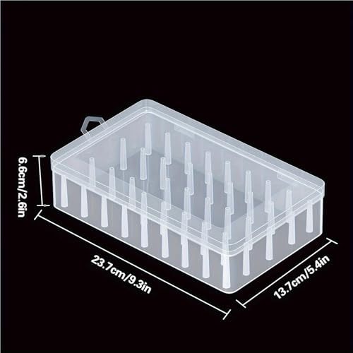 Caja de hilo de coser de 42 carretes rosa para ordenar costura manual 6