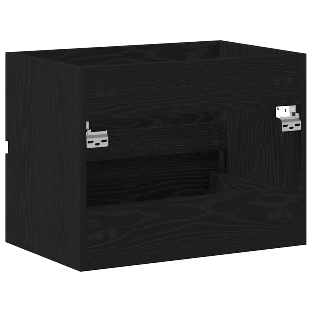 Mobile per lavello, in rovere nero, 60 x 38,5 x 45 cm, in legno