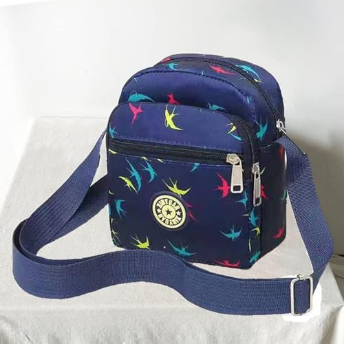 Image of MOMISY Women Mobile Messenger cellphone Bag Ladies Nylon Shoulder Cross Body Long Strap for College, Outing, Travelling, Work