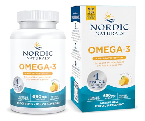 Nordic Naturals, Omega-3, 1000 mg, 60 citroensmaak visgel