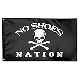 GNJY No Shoes Nation Flag Fly Breeze -Polyester- Flags With Brass Grommets 3 X 5 FT