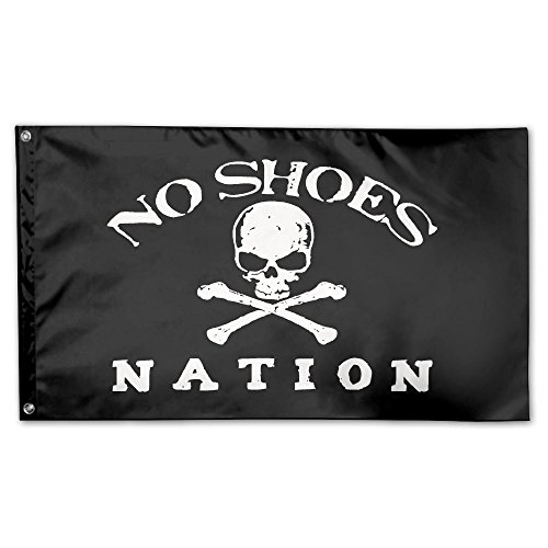 GNJY No Shoes Nation Flag Fly Breeze -Polyester- Flags With Brass Grommets 3 X 5 FT