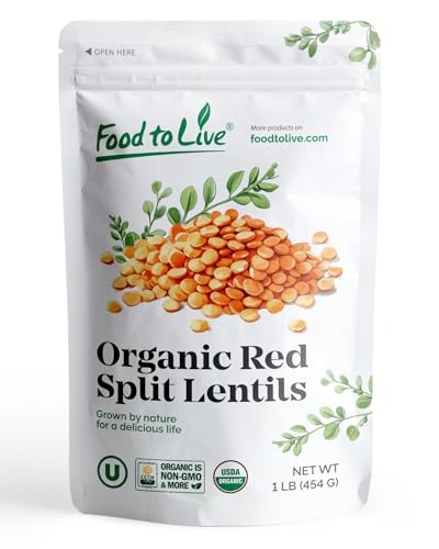 Food to Live Organic Red Split Lentils