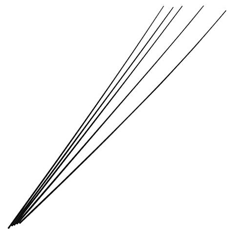 Aopin 5pcs Carbon Fiber Rod Pultrusion 1mm(OD) for Quadcopter, DIY project, Solid Matte Pole, Length 400mm Cover