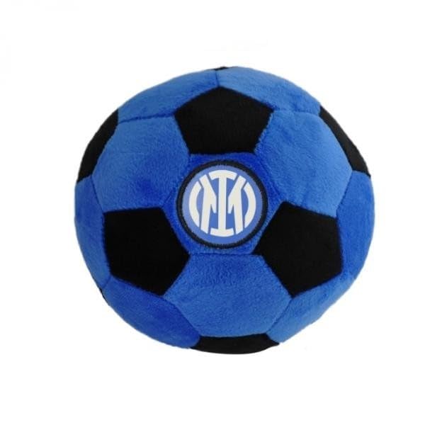 Pallone da Calcio in Peluche NeroAzzurro, Prodotto Ufficiale con Licenza