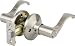 Brinks 2713-119 Wave Style Lever Door Knob with Privacy Key for Bedroom and Bath, Satin Nickel