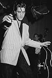 Buyartforless BUY ART FOR LESS Officially Licensed King of Rock Elvis Presley Young Elvis Dancing Art Poster - 36 x 24 Inch - Decorative Print - Poster Paper - Ready to Frame