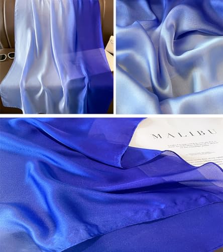 Silk Ombre Lightweight Scarf Fashion Elegant Soft Long Satin Scarves Wraps Shawl 75" x 40"4
