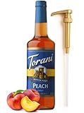 Sugar Free Peach Flavored Syrup 25 4 Ounces Peach Syrup Coffee Toppings with Fresh Finest Pump
