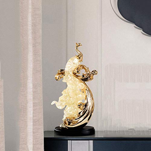 Statue paon animal pour sublimer la décoration de bureau - 2