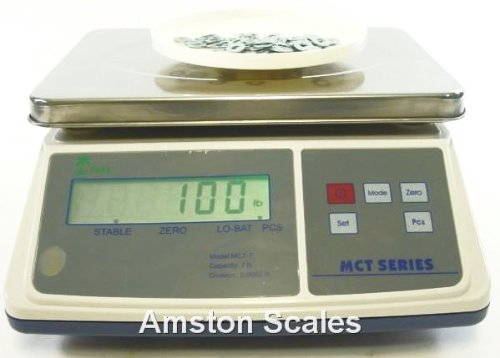 3.3 Lb X 0.0001 Lb / 1.5 Kg X 0.05 Gram Medium (10 X 7.5 Inch Tray) Counting Scale Coin Parts Inventory Paper Piece By Amston Scales #TOP2