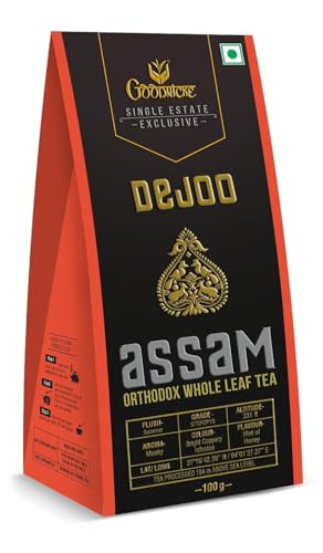 Image of Goodricke Dejoo Single Estate Assam Orthodox Whole Leaf Tea 100g | Premium Black Tea | Bold Malty Brew | Rich Aroma | Strong Morning Chai | Single Origin