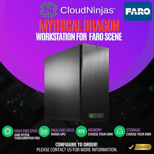 Image of Cloud Ninjas Mythical Dragon Workstation for Faro Scene Threadripper PRO 9965WX RTX PRO 4000 Blackwell SFF 24GB 256GB DDR5 ECC Reg NVMe M.2 2TB 4TB for 3D laser scan FARO Technologies Cloud processing