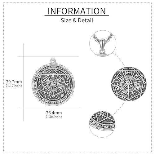 Saint Medal Necklace Sterling Silver Oval Saint Christopher/St Michael/St Benedict/Virgin Mary/Caravaca cross/Medal Pendant Protector Amulets Religious Jewelry for Men Women4