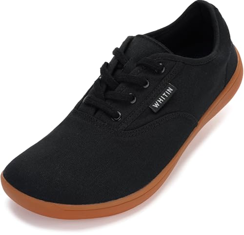 Image of WHITIN Men's Wide Canvas Barefoot Sneakers | Zero Drop Sole | Minimalist Footwear