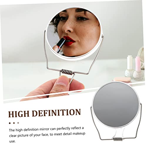 Espejo portátil doble cara para maquillaje miniatura 4