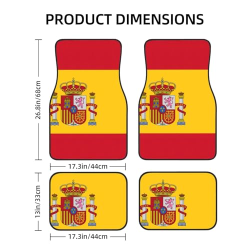 Alfombrillas de España para coche juego de 4 piezas impermeables 2