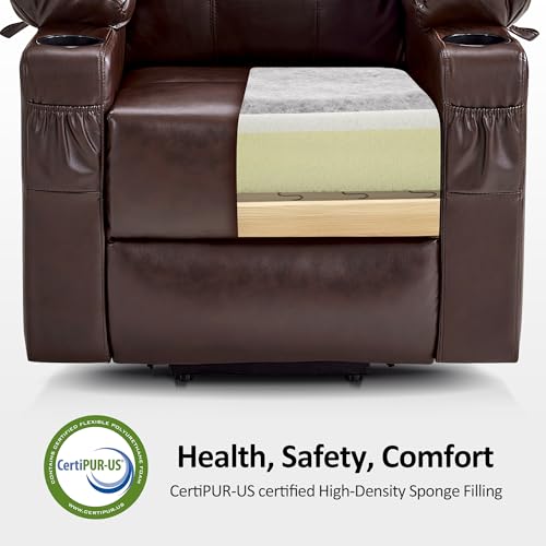 Image of MCombo Small Power Lift Recliner Chair for Elderly, Heat and Massage 7141
