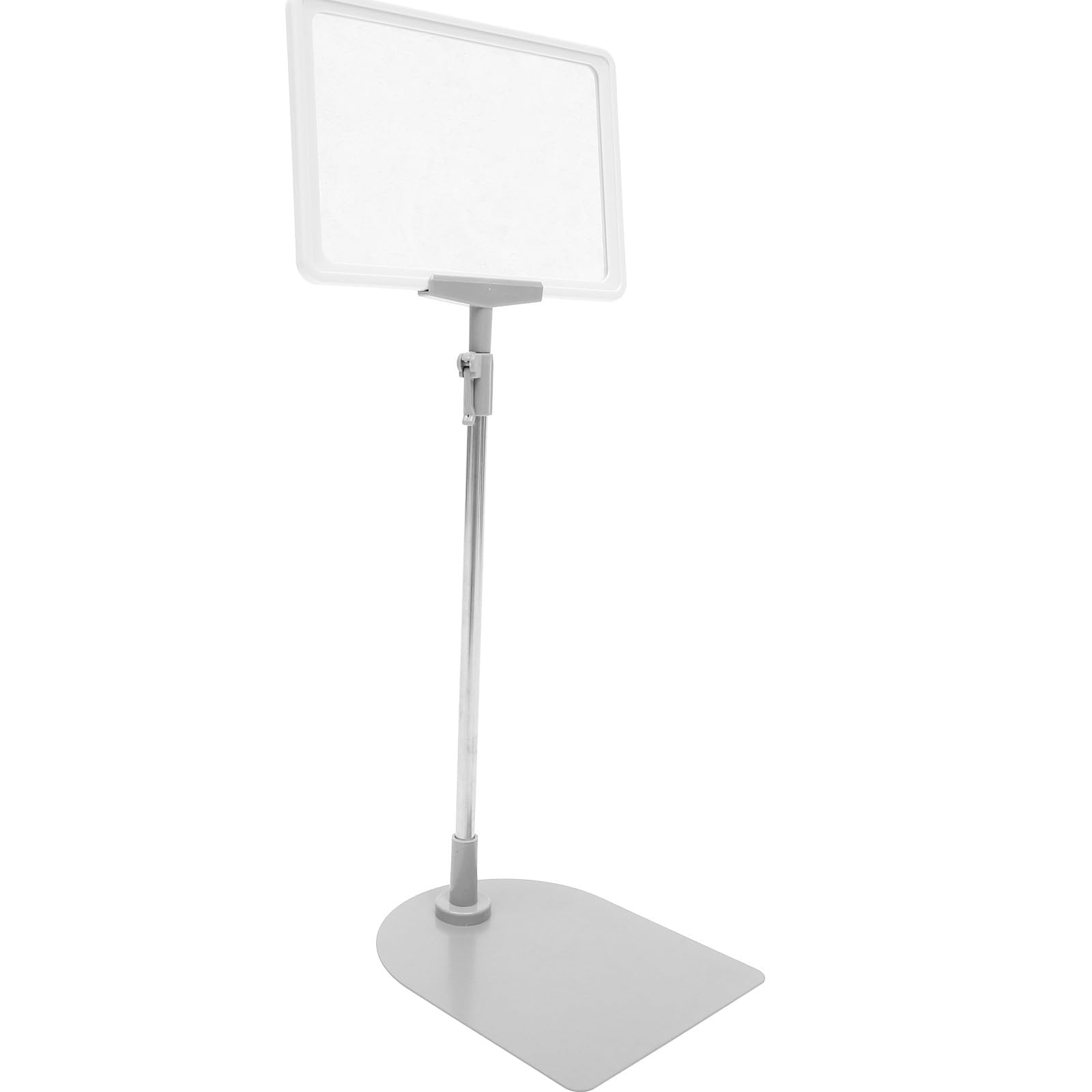 Porta Cartellini Prezzo A5 in Acciaio Inox e Plastica, Supporto Multifunzione per Supermercati, Negozi e Fiere, Struttura Smontabile e Leggera per Esposizione Interna ed Esterna