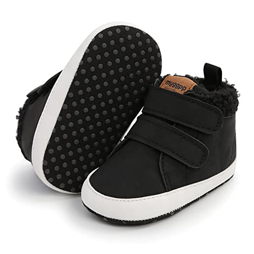 Baby Boys Girls Canvas Sneakers Toddler Anti-Slip Shoes Infant High-top First Walkers Newborn Crib Shoes