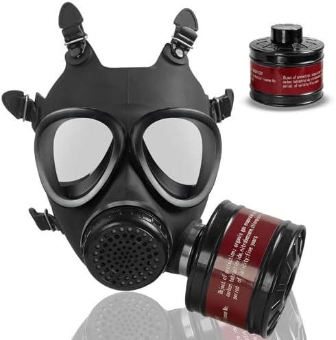 Gas Masks Survival Nuclear and Chemical - Gas Mask with 40mm Gas Mask Filter - Full Face Respirator Mask for Gases Chemicals Vapors Dust Painting Welding