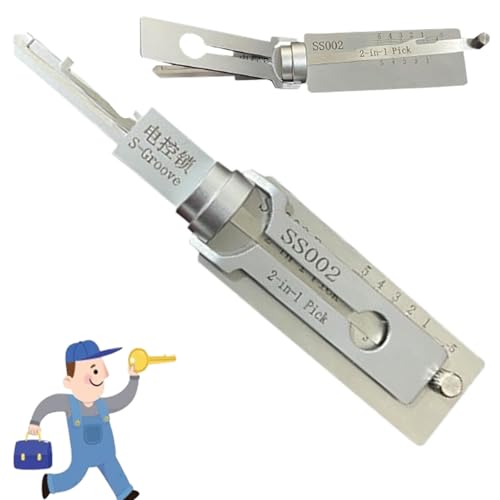 hauptschlüssel-decoder aus edelstahl schlosshüter schlossöffnungswerkzeug schlüsseldecoder 2 in 1 schlüsseldecoder master key decoder schlüssel decoder sc1 edelstahl schlüssel decoder