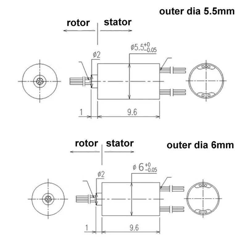 Anillo Colector Micro 1‑2A 5,5‑7,8mm 4CH 6CH Para Gimbal Dron