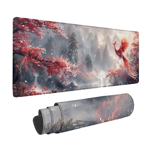 Tapis de souris gamer rouge XXL grand format pour corriger le manque de place et de glisse