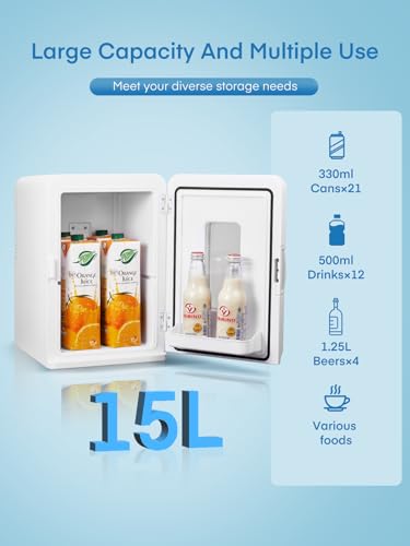 Northclan YT-A-15X Mini Fridge For Bedroom, 15 Litre/21 Cans Portable Mini Refrigerator With Ac/Dc Power For Office, Dorm And Car thumb #1