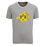 Borussia Dortmund BVB T-Shirt Logo Kinder grau Gr. 152