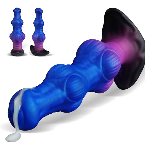 Anal Plug Horse Dildo Butt Plug mit Doppel Knot Analplug für Männer Frauen Sex Silikon XXL Analdildo Groß Buttplug Dragon Alien Big Wolf Tier Monster Fantasy Dog Knotted Dildo Hundedildo
