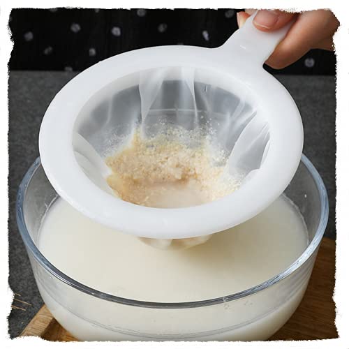 Sieb Filter, Nylon Sieb Mit Griff, 100/200/400 Mesh Ultrafeines Trichterfilter, Mit Rand Und Bequemen Rutschfesten Griffen, Für Saft, Milch, Kaffee (400 mesh)