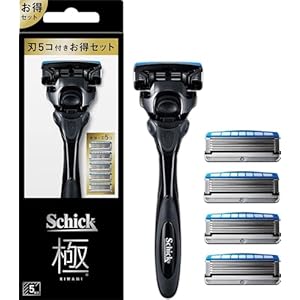 【最上級モデル】Schick（シック) 5枚刃カミソリ 極 KIWAMI コンボパック(ホルダー(刃付き)+替刃4コ) 1,874円（1,770円）！プライム会員は送料無料！【100円引きも？】