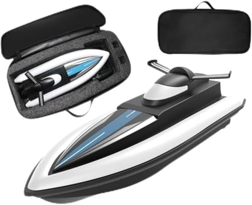 Bateau télécommandé à grande vitesse Srliya avec deux moteurs et sac de rangement pour le jeu