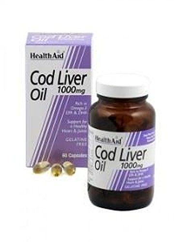 Aceite De Hígado De Bacalao 60 Cápsulas 1000 Mg De Health Aid