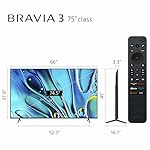 Sony 75-Inch Class 4K Ultra HD BRAVIA 3 LED Smart TV with Google TV, Dolby Vision HDR, and Exclusive Features for PlayStation®5 (K-75S30), 2024 Model - Image 2