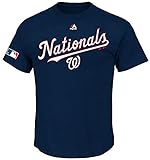 majestic baseball jersey size chart offizielle Lizenzware Majestic MLB Baseball T-Shirt Washington Nationals NATS Downy Navy (L)