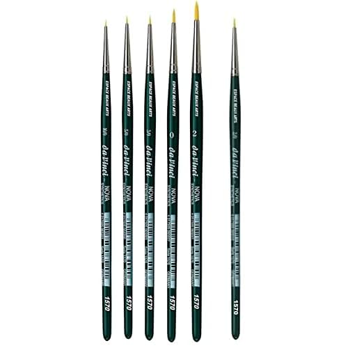Da Vinci 1570 Serie - Aquarell-Pinsel-5er Set NOVA-Synthetik no, 0/10, 0/5, 0/3,0, 2. Made in Germany,Espace Beaux Arts