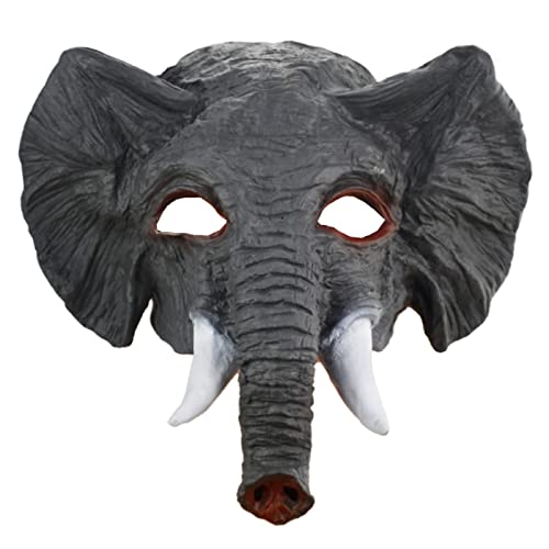Giftik Masque 3D en latex pour Halloween - Pour adulte et homme - Motif éléphant - Taille L