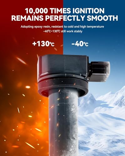 Image of PHILTOP Ignition Coil Pack and Iridium Spark Plugs Fits for Toyota 2002-2011 Camry 2.4L, 2006-2008 RAV4 2.4L, 2001-2003 RAV4 2.0L, 2004-2005 RAV4, 2001-2007 Highlander, Scion 2005-2010 tC, 4PCS UF333