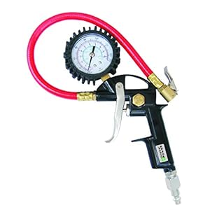DP Dynamic Power Pistol Style Tire Inflator with Gauge. Combined Inflation GUn, CHuck, and Gauge. Built-in Relief Valve. D355303…