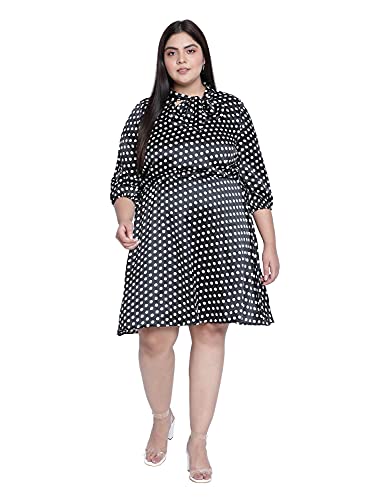 Image of oxolloxo Plus Size Printed Tie Knot Dress