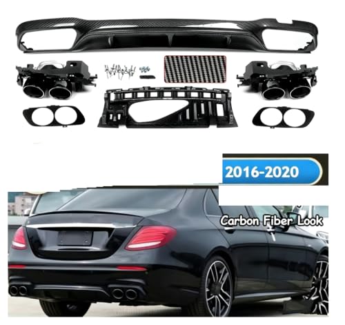 Difusor trasero Benz E W213 Sedan de 2016 a 2020 estilo E53 protectora look carbono 2
