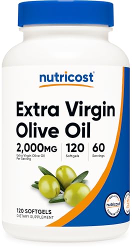 Nutricost Extra Virgin Olive Oil Supplement (2 000mg) 120 Softgels