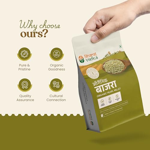 Image of Bharat Vedica Bajra Millet 500gm | Organic Pearl Millet | 100% Natural & Gluten Free | Rich in Fibre & Protein