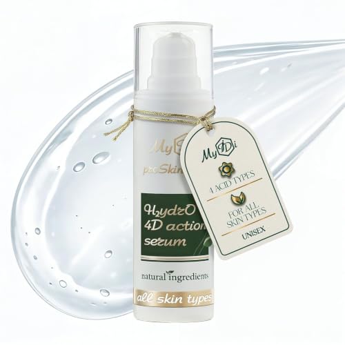 HydrO 4D Hyaluronic Acid Serum for Face – 4 Molecular Weight HA Complex Targeting Multiple Skin Layers – Plumping, Hydrating Serum for Dry, Dull, Dehydrated Skin – Vegan – 1 fl oz