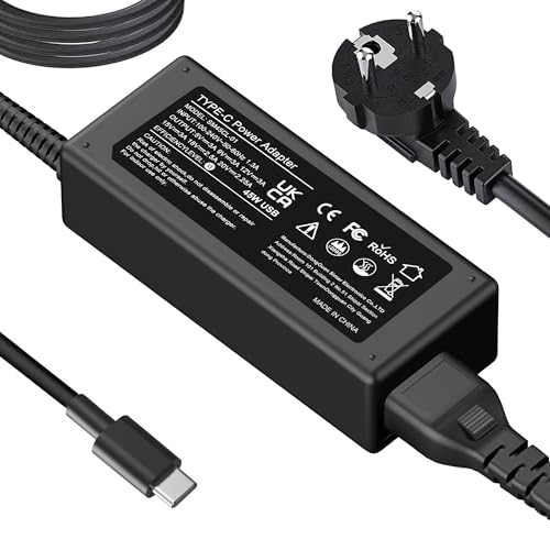 YBXYJQT Chargeur USB C 45W Compatible avec HP Chromebook X360 14 14-ca051wm,14-ca052wm,14-ca091wm,ca061dx,14-ca0061dx,14-ca060nr,ca020nr,ca043cl Adaptateur...